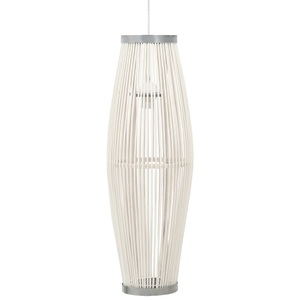 vidaXL, vidaXL Pendelleuchte Weiß Weide 40W 25x62 cm Oval E27, 