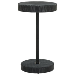 vidaXL, vidaXL Gartentisch Schwarz 60,5x106 cm Poly Rattan, vidaXL Gartentisch Schwarz 60,5x106 cm Poly Rattan