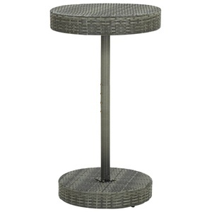 vidaXL, vidaXL Gartentisch Grau 60,5x106 cm Poly Rattan