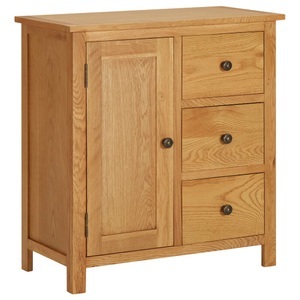 vidaXL, vidaXL Küchenschrank 70x35x75 cm Massivholz Eiche, vidaXL Küchenschrank 70x35x75 cm Massivholz Eiche