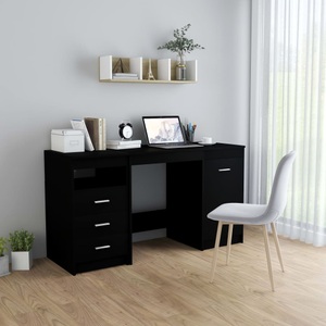 Schreibtisch Schwarz 140 x 50 x 76 cm Spanplatte