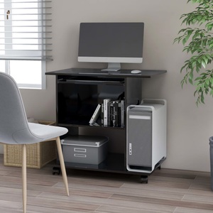 vidaXL, vidaXL PC-Tisch Hochglanz-Schwarz 80×50×75 cm Spanplatte, 