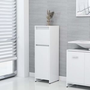 vidaXL, vidaXL Badezimmerschrank Weiß 30x30x95 cm Spanplatte, vidaXL Badezimmerschrank Weiß 30x30x95 cm Holzwerkstoff