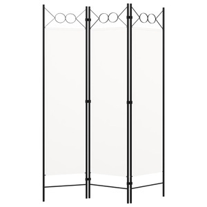 vidaXL, vidaXL 3-tlg. Raumteiler Cremeweiß 120x180 cm, vidaXL 3-tlg. Raumteiler Cremeweiß 120x180 cm