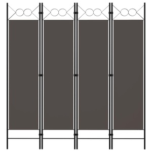 vidaXL, vidaXL 4-tlg. Raumteiler Anthrazit 160 x 180 cm, 