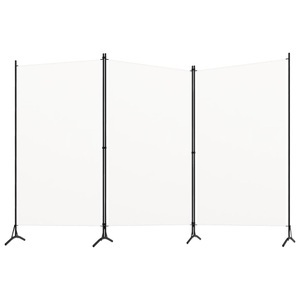 vidaXL, vidaXL 3-tlg. Raumteiler Cremeweiß 260x180 cm, vidaXL 3-tlg. Raumteiler Cremeweiß 260x180 cm