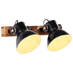 vidaXL, vidaXL Wandlampe Industriestil Schwarz 45x25 cm E27, vidaXL Wandlampe Industriestil Schwarz 45x25 cm E27
