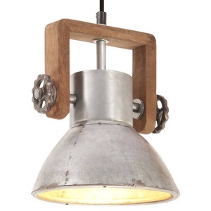 vidaXL, vidaXL Hängelampe Industriestil 25 W Silbern Rund 19 cm E27, vidaXL Hängelampe Industriestil 25 W Silbern Rund 19 cm E27