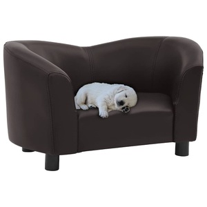 vidaXL, vidaXL Hundesofa Braun 67x41x39 cm Kunstleder, vidaXL Hundesofa Braun 67x41x39 cm Kunstleder