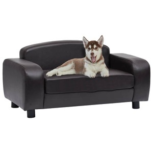 vidaXL, vidaXL Hundesofa Braun 80x50x40 cm Kunstleder, vidaXL Hundesofa Braun 80x50x40 cm Kunstleder
