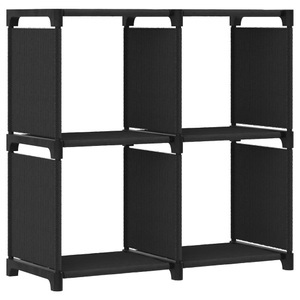 vidaXL, vidaXL Würfel-Regal 4 Fächer Schwarz 69x30x72,5 cm Stoff, vidaXL Würfel-Regal 4 Fächer Schwarz 69x30x72,5 cm Stoff