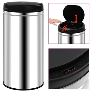 vidaXL, vidaXL Automatischer Sensor-Mülleimer 70 L Edelstahl