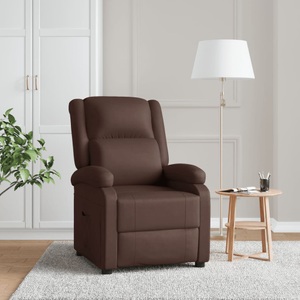 vidaXL, vidaXL Sessel Braun Kunstleder, 
