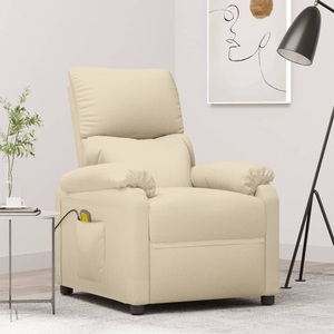 vidaXL, vidaXL Massagesessel Creme Stoff, 