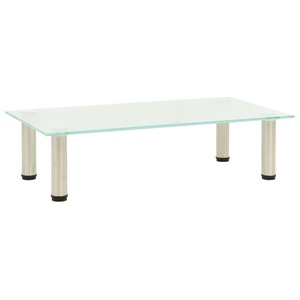 vidaXL, vidaXL TV-Tisch Mattiert 60x35x17 cm Hartglas, vidaXL TV-Tisch 60x35x17 cm Satiniertes Hartglas