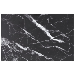 vidaXL, vidaXL Tischplatte Schwarz 100x62 cm 8 mm Hartglas in Marmoroptik, vidaXL Tischplatte Schwarz 100x62 cm 8 mm Hartglas in Marmoroptik