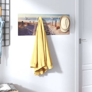 vidaXL, vidaXL Wandgarderobe 80x30 cm Hartglas Strand, 