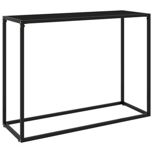 vidaXL, vidaXL Konsolentisch Schwarz 100x35x75 cm Hartglas, vidaXL Konsolentisch Schwarz 100x35x75 cm Hartglas