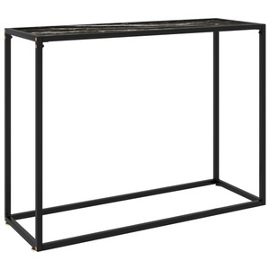 vidaXL, vidaXL Konsolentisch Schwarz 100x35x75 cm Hartglas, vidaXL Konsolentisch Schwarz 100x35x75 cm Hartglas