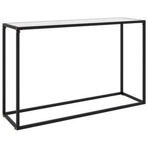 vidaXL, vidaXL Konsolentisch Weiß 120x35x75 cm Hartglas