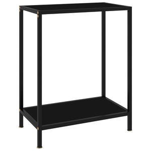 vidaXL, vidaXL Konsolentisch Schwarz 60x35x75 cm Hartglas, vidaXL Konsolentisch Schwarz 60x35x75 cm Hartglas