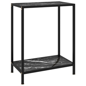 vidaXL Konsolentisch Schwarz 60x35x75 cm Hartglas