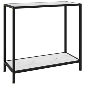 vidaXL, vidaXL Konsolentisch Weiß 80x35x75 cm Hartglas, vidaXL Konsolentisch Weiß 80x35x75 cm Hartglas