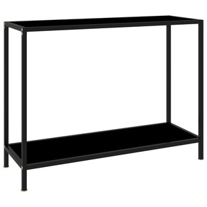 vidaXL, vidaXL Konsolentisch Schwarz 100x35x75 cm Hartglas, vidaXL Konsolentisch Schwarz 100x35x75 cm Hartglas