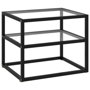 vidaXL, vidaXL Konsolentisch Transparent 50x40x40 cm Hartglas, 