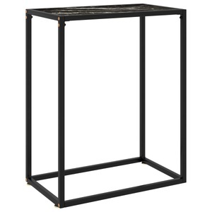 vidaXL, vidaXL Konsolentisch Schwarz 60x35x75 cm Hartglas