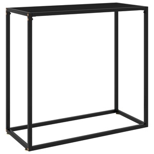 vidaXL, vidaXL Konsolentisch Schwarz 80x35x75 cm Hartglas, vidaXL Konsolentisch Schwarz 80x35x75 cm Hartglas