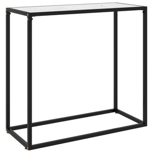 vidaXL, vidaXL Konsolentisch Weiß 80x35x75 cm Hartglas, vidaXL Konsolentisch Weiß 80x35x75 cm Hartglas
