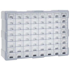 vidaXL, vidaXL Multi-Schubladen-Organizer mit 64 Schubladen 52x16x37,5 cm, 