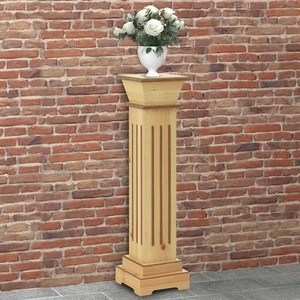 vidaXL, vidaXL Klassischer Säulen-Pflanzenständer Helles Holz 17x17x66 cm, vidaXL Klassischer Säulen-Pflanzenständer Helles Holz 17x17x66 cm