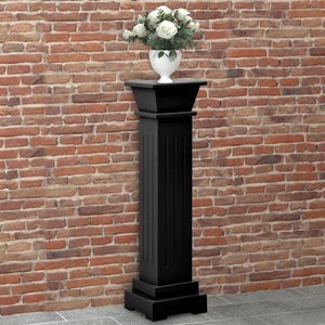 vidaXL, vidaXL Klassischer Säulen-Pflanzenständer Schwarz 17x17x66 cm MDF, vidaXL Klassischer Säulen-Pflanzenständer Schwarz 17x17x66 cm MDF