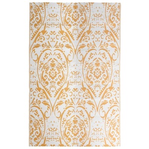 vidaXL, vidaXL Outdoor-Teppich Orange und Weiß 190x290 cm PP