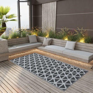 vidaXL Outdoor-Teppich Schwarz 190x290 cm PP
