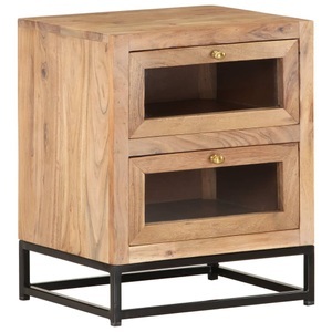 vidaXL, vidaXL Nachttisch 40x30x50 cm Akazie Massivholz, vidaXL Nachttisch 40x30x50 cm Akazie Massivholz