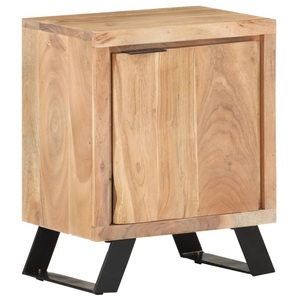 vidaXL, vidaXL Nachttisch 40x30x50 cm Akazie Massivholz mit Naturkanten, vidaXL Nachttisch 40x30x50 cm Akazie Massivholz mit Naturkanten
