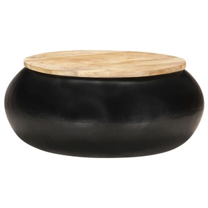 vidaXL, vidaXL Couchtisch Schwarz 68x68x30 cm Massivholz Mango, vidaXL Couchtisch Schwarz 68x68x30 cm Massivholz Mango