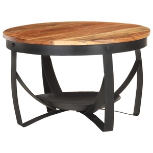 vidaXL, vidaXL Couchtisch Ø68x43 cm Massivholz Akazie, vidaXL Couchtisch Ø68x43 cm Massivholz Akazie