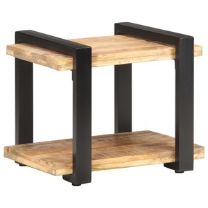 vidaXL, vidaXL Nachttisch 50x40x40 cm Raues Mangoholz, 