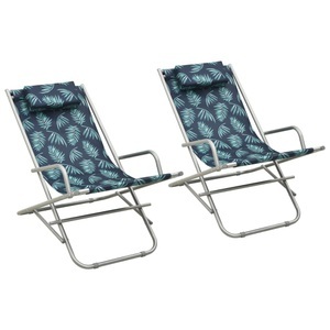 vidaXL, vidaXL Schaukelstühle 2 Stk. Stahl Blattmuster, vidaXL Schaukelstühle 2 Stk. Stahl Blattmuster