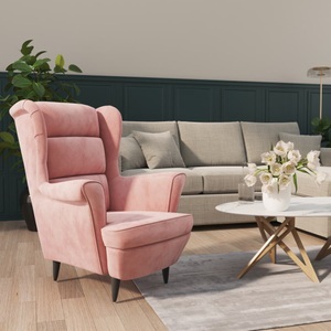 vidaXL, vidaXL Sessel Rosa Samt, vidaXL Sessel Rosa Samt
