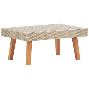 vidaXL, vidaXL Garten-Couchtisch Poly Rattan Beige, vidaXL Garten-Couchtisch Poly Rattan Beige