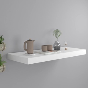 vidaXL, vidaXL Schwebendes Wandregal Weiß 60x23,5x3,8 cm MDF, vidaXL Schweberegal Weiß 60x23,5x3,8 cm MDF