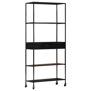 vidaXL, vidaXL Bücherregal 90x35x180 cm Raues Mangoholz & Eisen