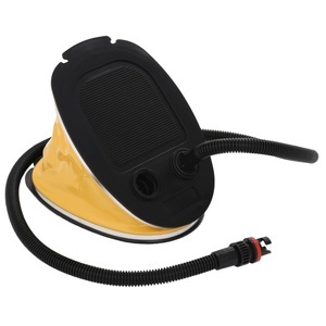 vidaXL Fußpumpe 21x29,5 cm PP und PE Grau und Gelb