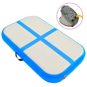 vidaXL, vidaXL Aufblasbare Gymnastikmatte mit Pumpe 60x100x10 cm PVC Blau, vidaXL Aufblasbare Gymnastikmatte mit Pumpe 60x100x10 cm PVC Blau