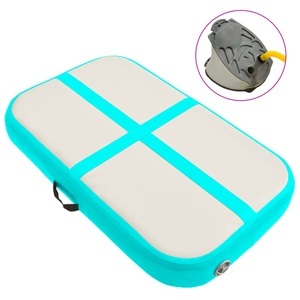 vidaXL, vidaXL Aufblasbare Gymnastikmatte mit Pumpe 60x100x10 cm PVC Grün, vidaXL Aufblasbare Gymnastikmatte mit Pumpe 60x100x10 cm PVC Grün